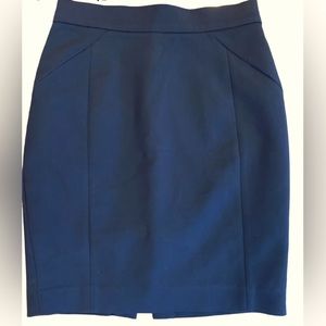 H&M High-Waisted Pencil Skirt -Navy Blue Size 6